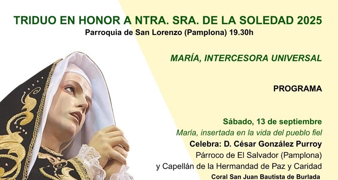 TRIDUO A NUESTRA SEÑORA DE LA SOLEDAD 2025